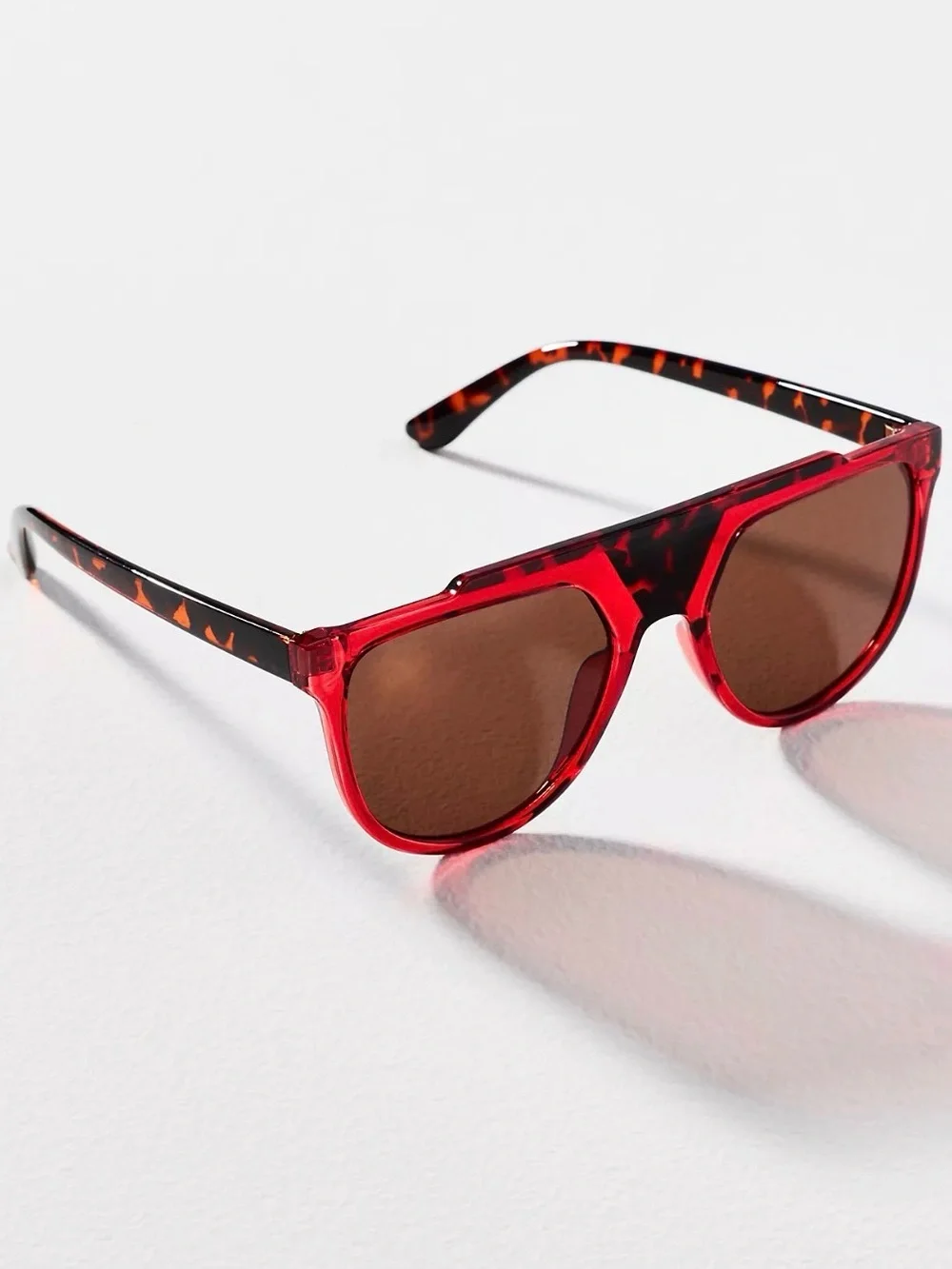 I-Sea Anthropologie Flat-Top Aviator Polarized Sunglasses Tortoiseshell - Picture 3 of 8